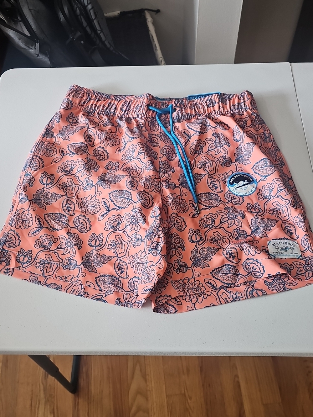 Beach Bros Men’s Coral Floral Swim Trunks